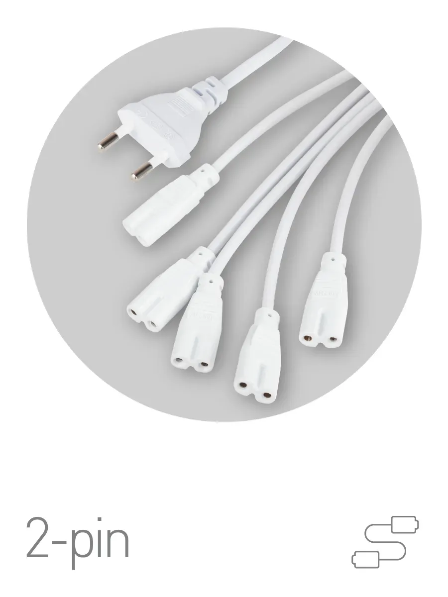 Разветвитель сетевой для фитолампы 2 м для подключения 5 светильников FITO 5х IEC C7 (2 pin) ЭРА Б0060525