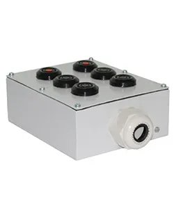 Пост управления ПКУ-15-21.231-54У2 (2хВК30-10-11110-54(1з+1р) черная + 2хВК30-10-11110-54(1з+1р) красная + 2хПЕ171/2 (1з+1р) переключатель на 2 положения с замком + PG-36) Электротехник ET013944