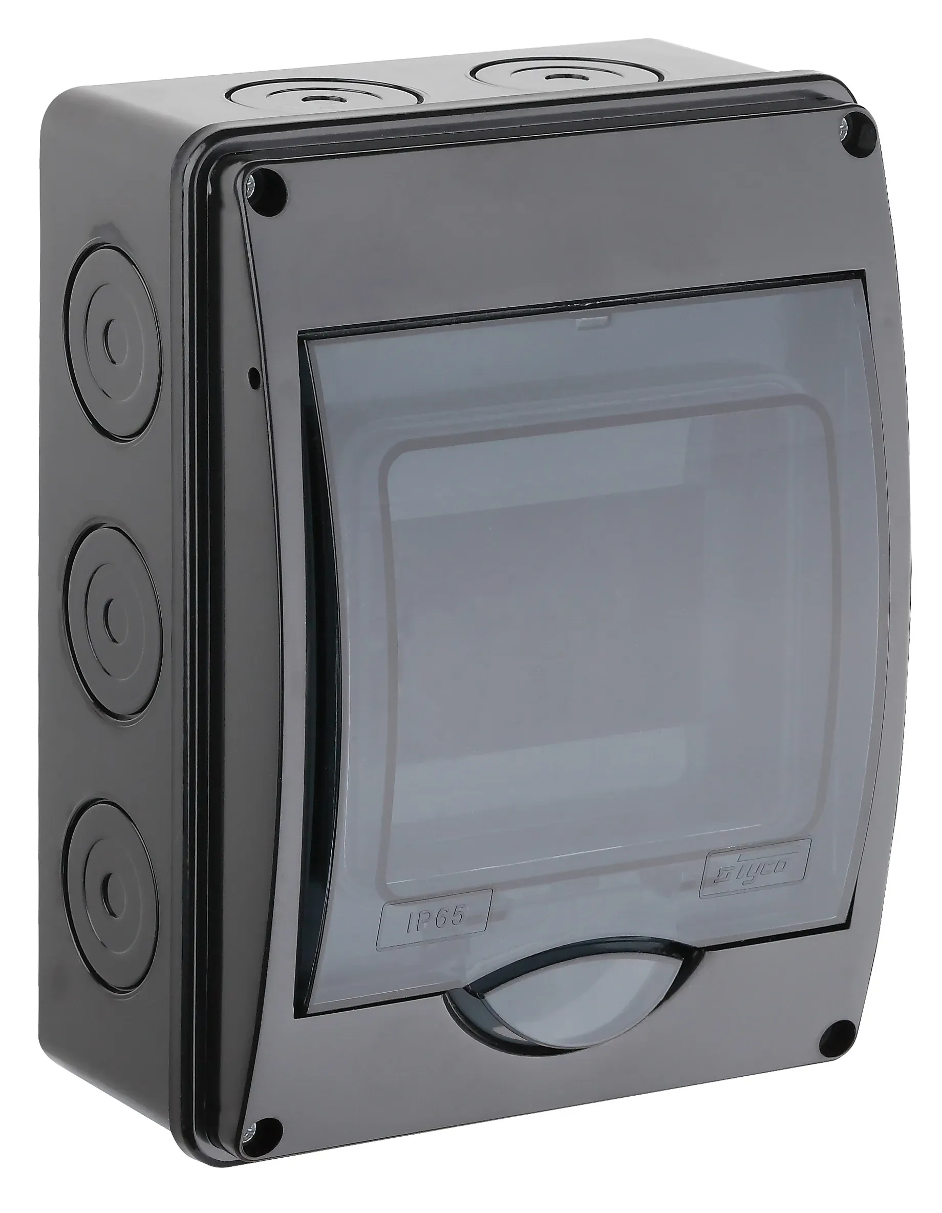 Щиток о/п на 5 мод.с вертик.двер.200х150х98мм черный тусо RUVINIL 69005Ч