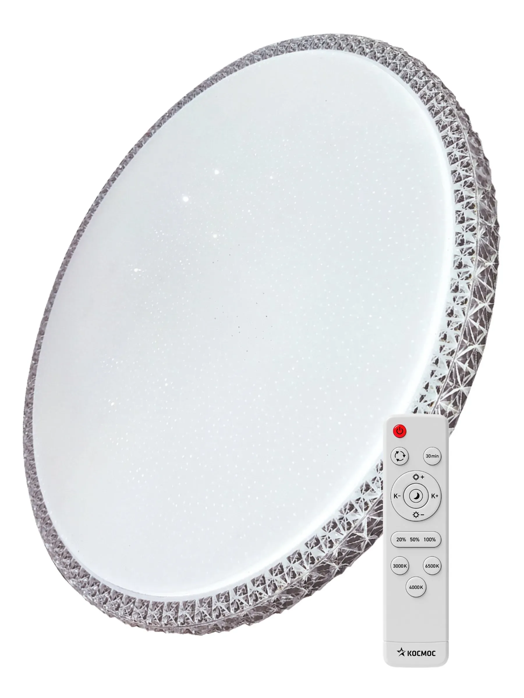 Светильник светодиодный ДБО-120 Вт настенно-потолочный управляемый MYSTERY 230В 3000-6500K 9600Лм 500x85мм КОСМОС KSMyst120W