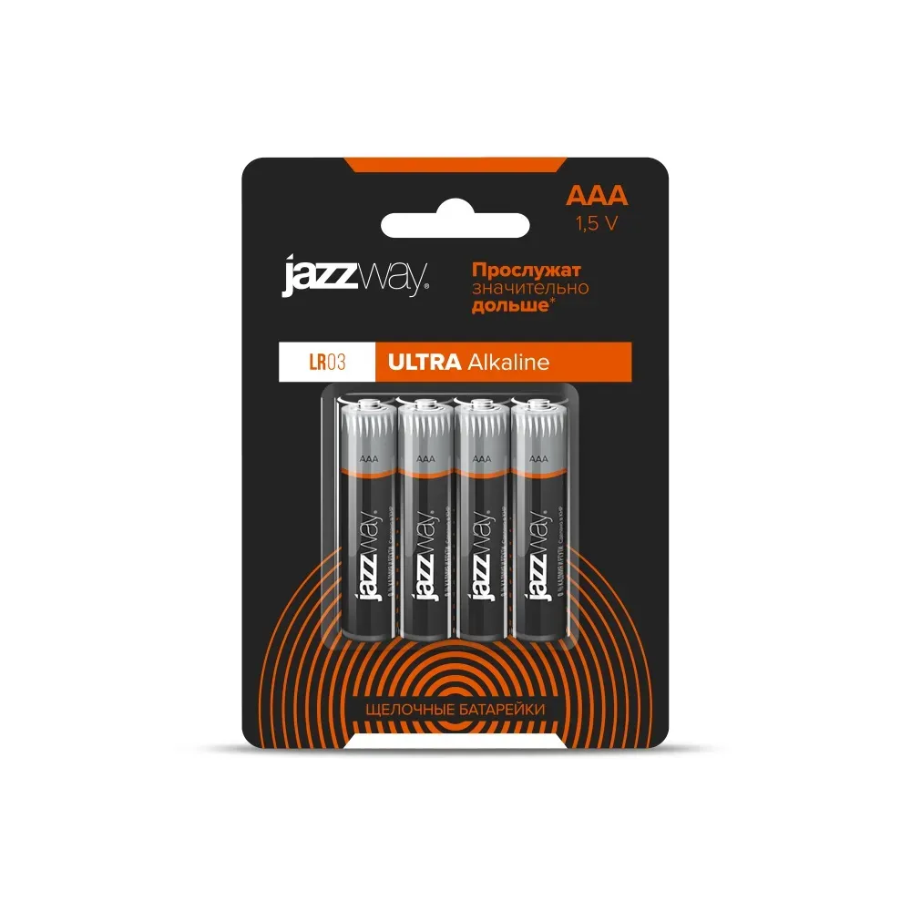 Элемент питания LR03 (AAA) алкалиновая уп. 4 шт. Ultra PLUS BL-4 JazzWay 5010802