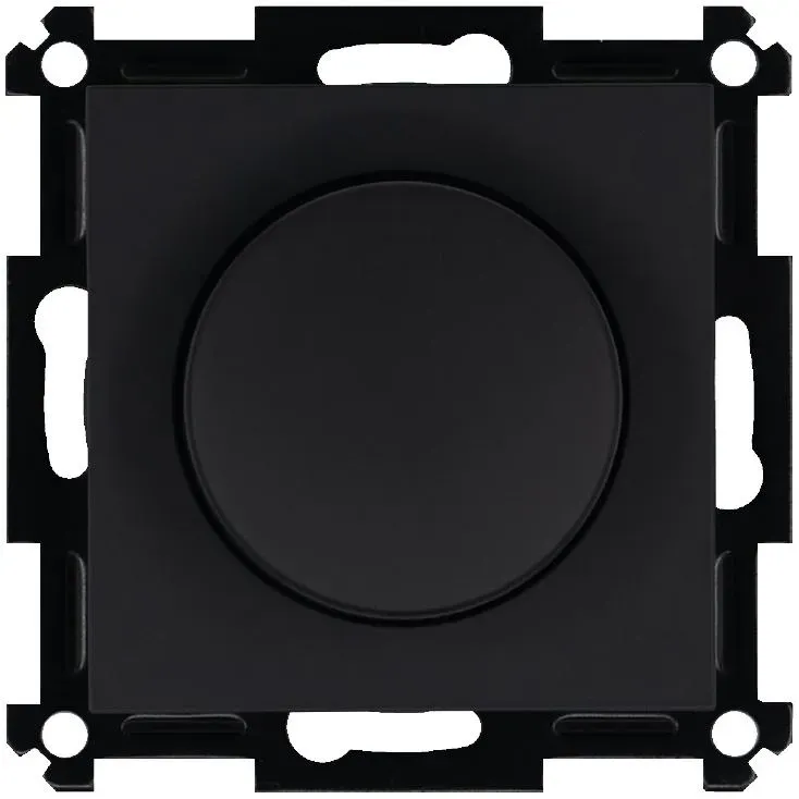 Универсальный диммер 3-500 Вт, Led 3-250Вт, HV - 500Вт, с накладкой, черный матовый (soft touch) Jasmart G4012PB-500RV