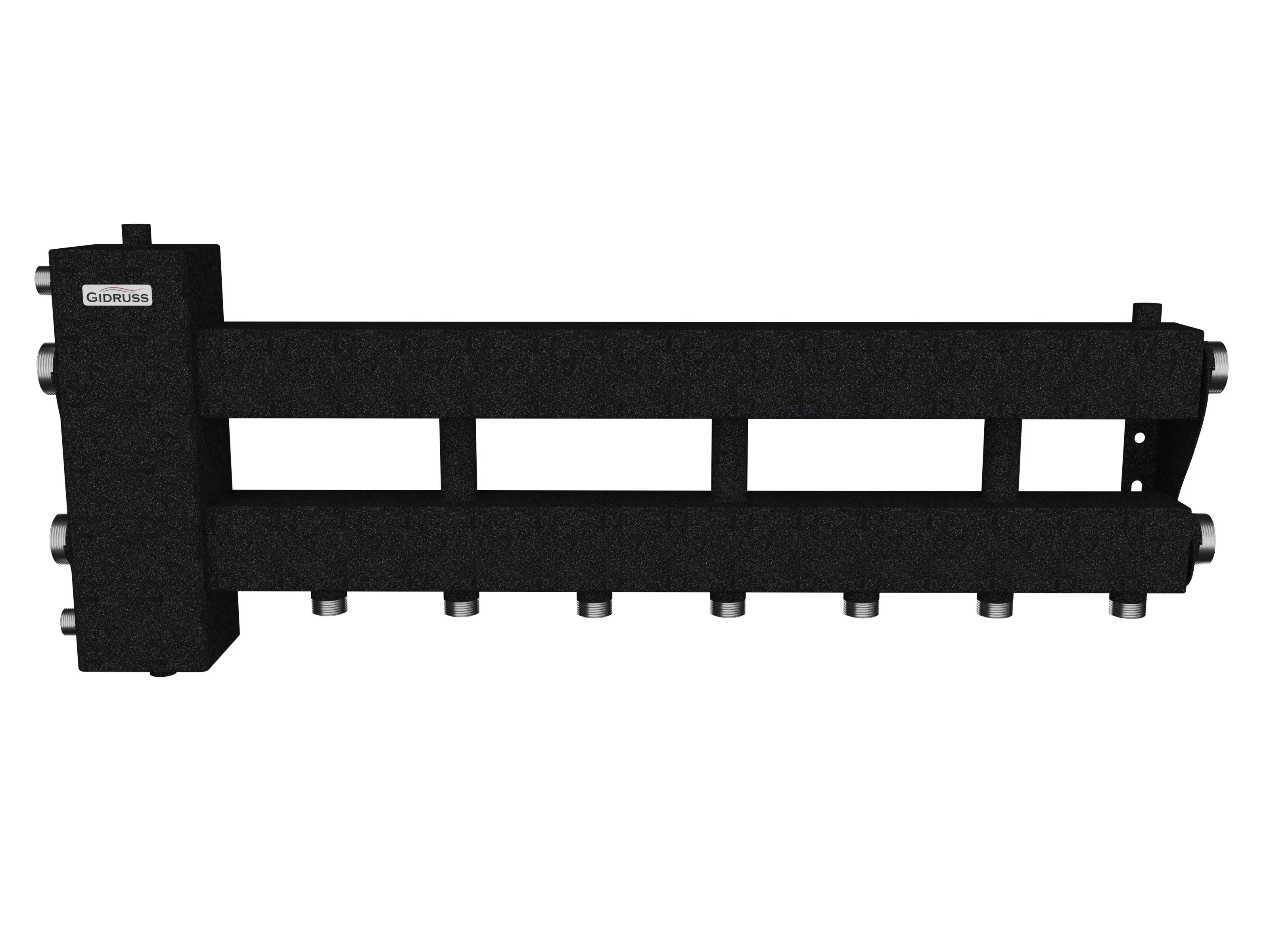 Коллектор с гидрострелкой BM-150-4D на 3 контура G 1', 1 боковой контур G 1 1/2'до 150 кВт ст. 09Г2С Gidruss BM 15010 24