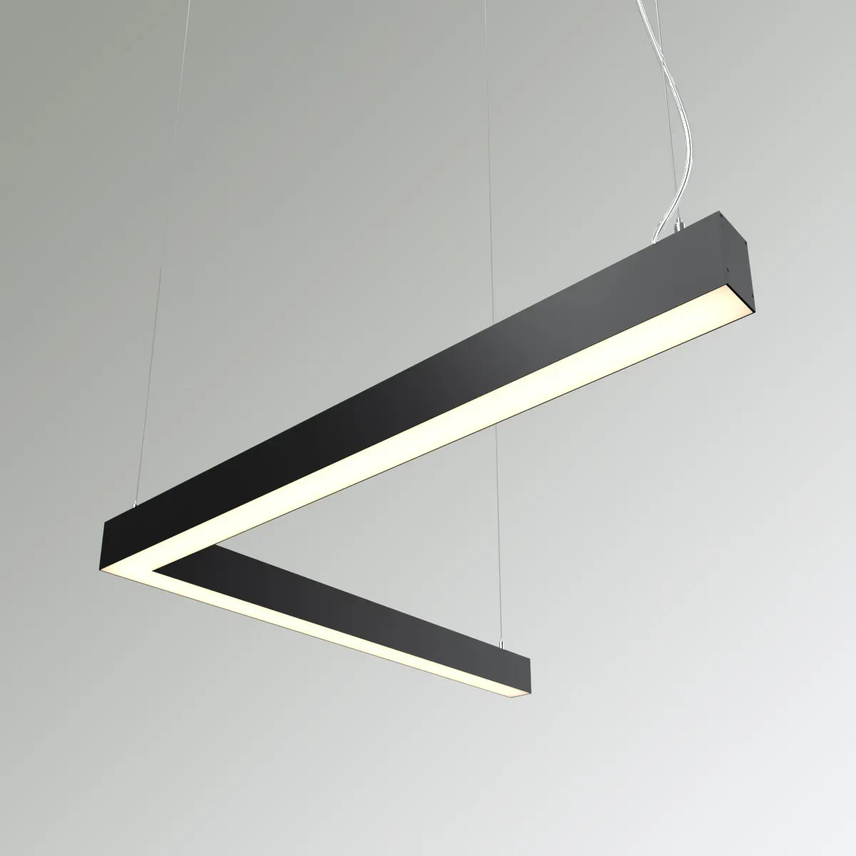 Светильник светодиодный RVE-PLS5070-SYMBOL-L-516-P (Символ ''L'' 516х516х70мм сег. 516мм 50x70мм 26Вт подвесной 4000K Анод) RVElektro RVE00000146