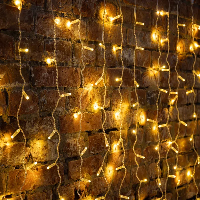 Гирлянда светодиодный Дождь 2х3 м, постоянное свечение, прозрачный провод, 230 В, диоды тёплый белый Neon-Night 235-156-6