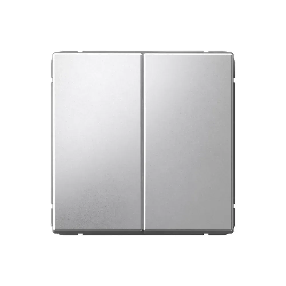 ARTGALLERY 2-клавишный выключатель кнопочный, сх.2, 10А, механизм, алюминий SE (Потенциал) GAL000317