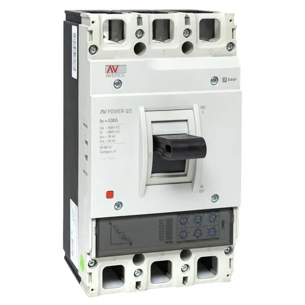 Автоматический выключатель av power-3/4 4p 630а 50ka etu2.0 ekf averes EKF MCCB-34-630-2.0-AV