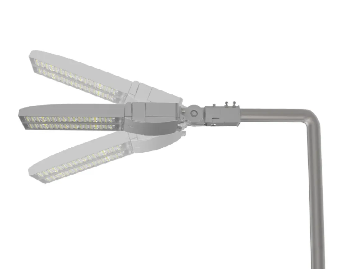 Светильник светодиодный ДКУ-100Вт 14000Лм 4000К Uragan NEMA Plaza Серый