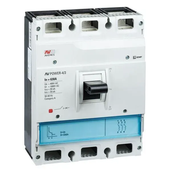Выключатель автоматический av power-4/3 700а 35ка tr EKF MCCB-43-700-TR-AV