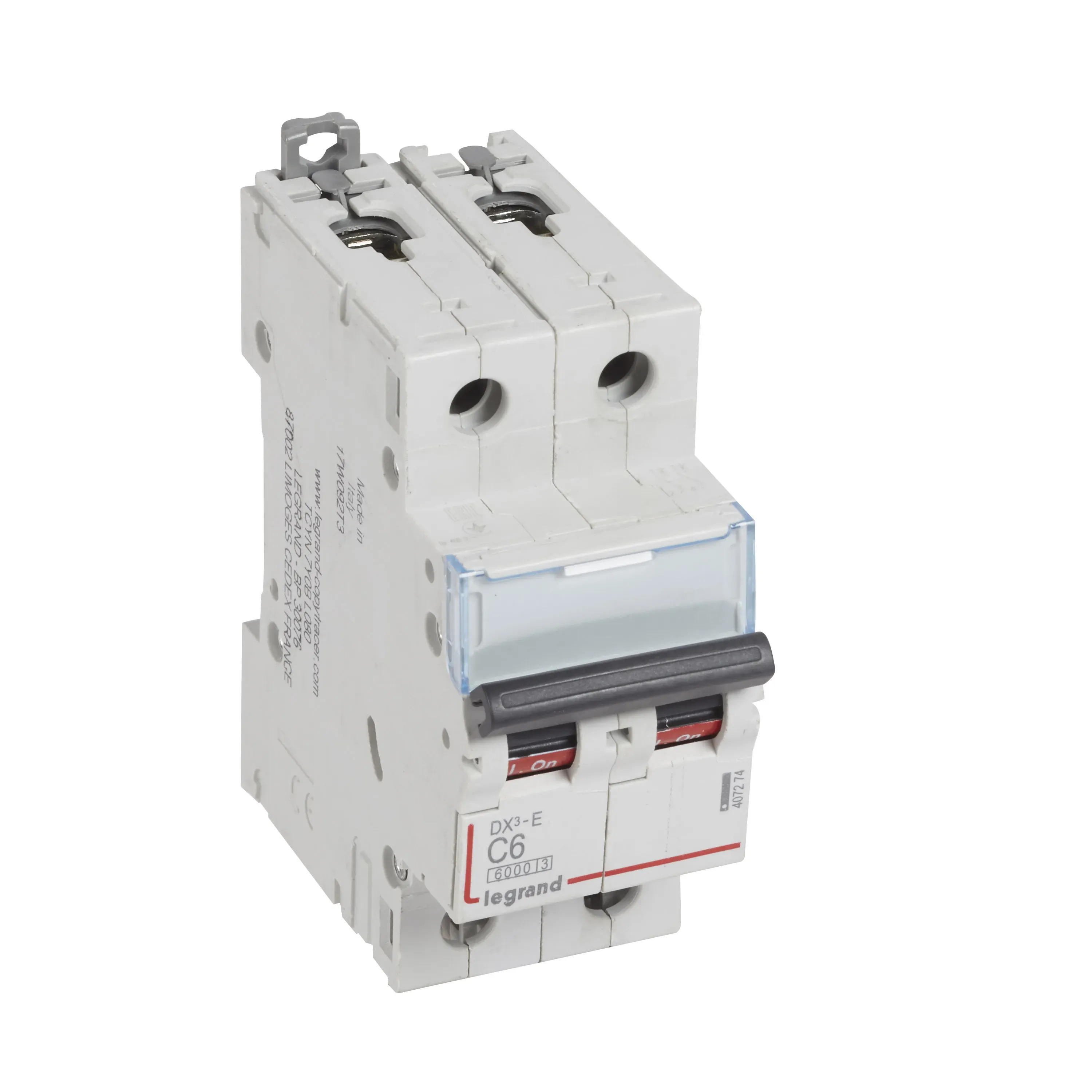 Выключатель автоматический двухполюсный 6а c dx3-e 6ка LEGRAND/DACCORD 407274