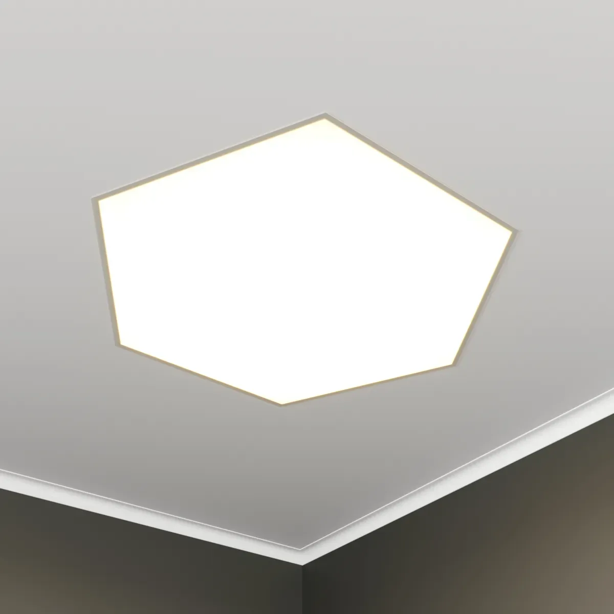 Светильник светодиодный RVE-LBX-HEXA-1046-VG (Шестиугольник 1046х912х130мм 71Вт встраиваемый под шпаклевку 4000K Белый) RVElektro RVE00003444