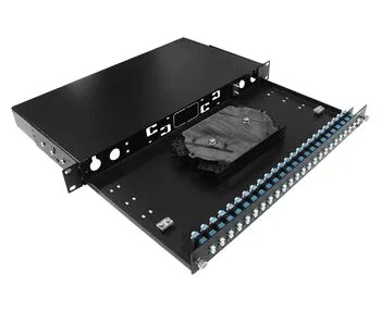 Cabeus ODF-19-24SC-S-BK-T Кросс оптический стоечный, 19, до 24 портов LC-Duplex, сплошная панель, черный