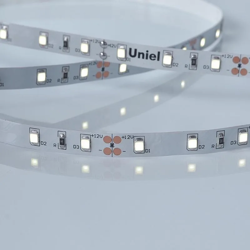 Лента гибкая светодиодная на самоклеящейся основе.ULS-M11-2835-60LED/m-8мм-IP20-DC12V-4,8W/m-4M-6500K PROFI Катушка 4м. в герметичной упаковке. Дневной свет (6500K) Uniel ul-00007998