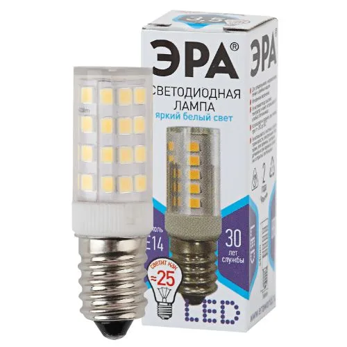 Лампа светодиодная LED 3.5Вт Т25 4000К Е14 нейтральный капсула ЭРА Б0028745
