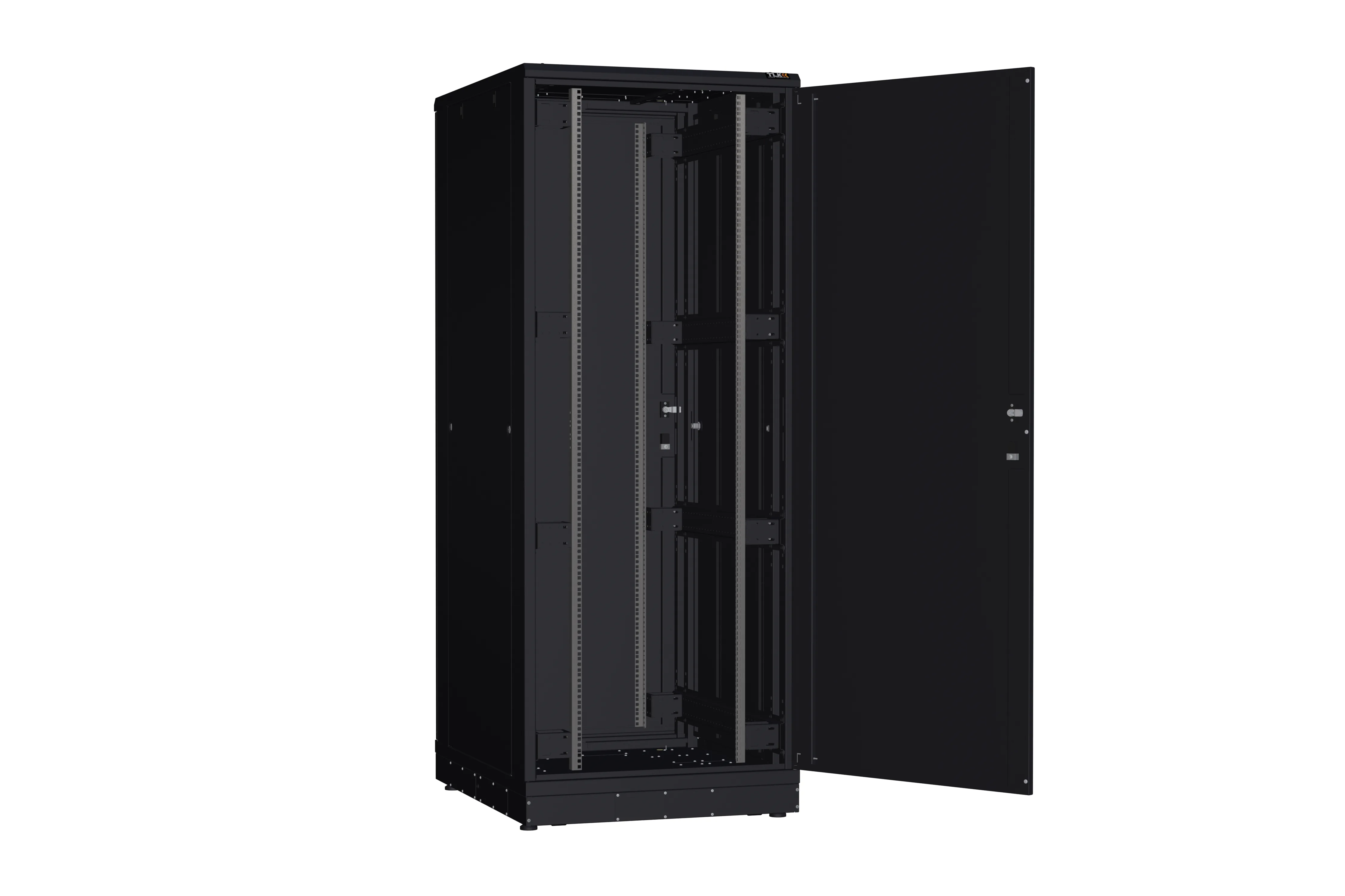 Напольный шкаф NIKOMAX серии TFR-R2 19", 42U, металлические двери, металлические стенки, Ш800хВ2010хГ1000мм, в разобранном виде, черный tfr-428010-mmmm-r2-bk