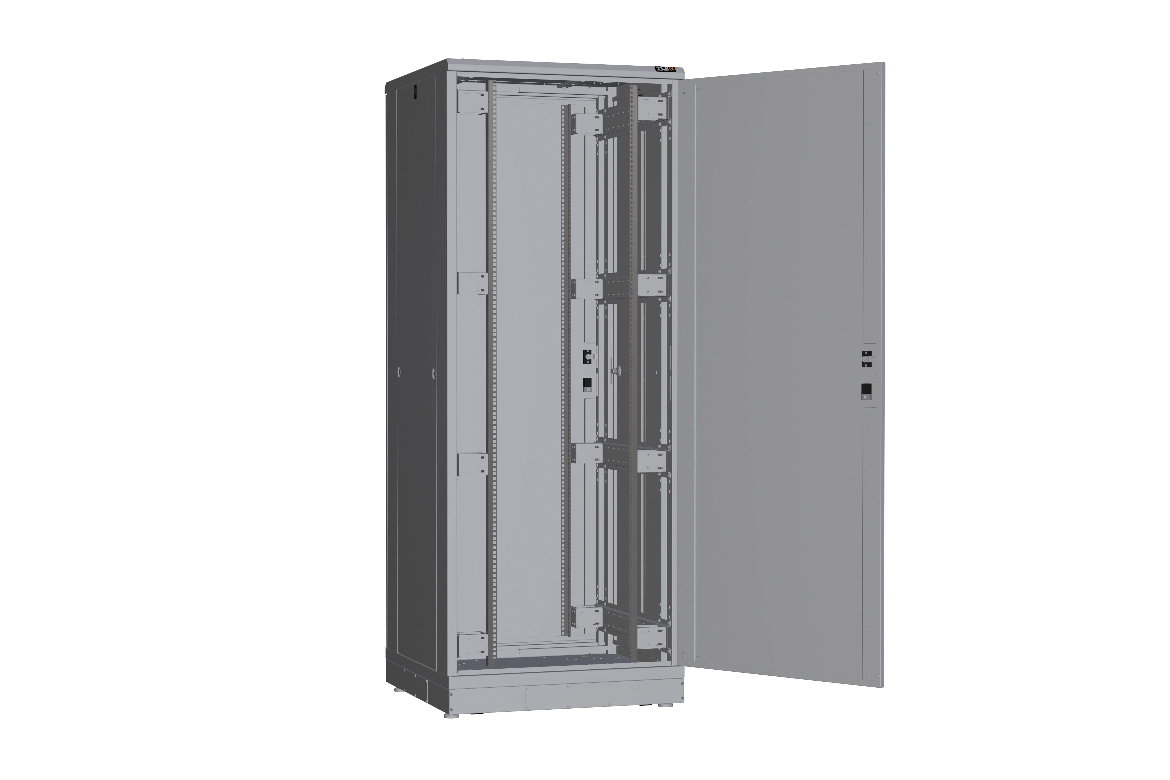 Напольный шкаф NIKOMAX серии TFR-R2 19", 42U, металлические двери, металлические стенки, Ш800хВ2010хГ800мм, в разобранном виде, серый TFR-428080-MMMM-R2-GY
