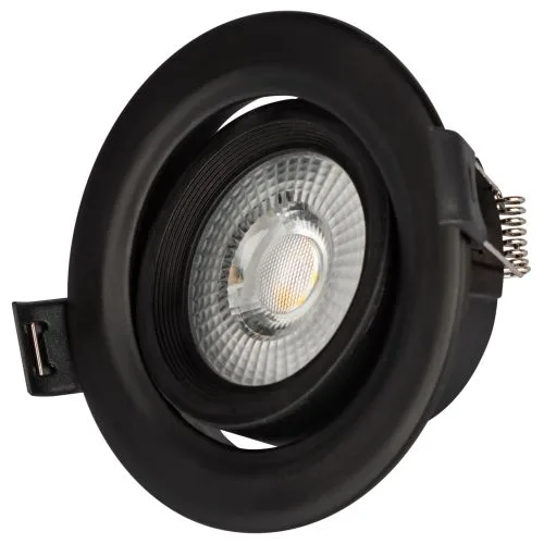 KL LED 22A-5 4K BK Точечные светильники Светильник светодиодный круглый поворотн. LED SMD 5W 4000K, черный