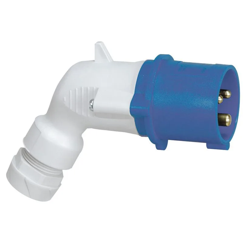 Вилка кабельная 16А 2Р+E 250B IP44 изогнутая P17 Legrand 056453