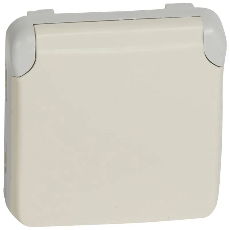 Plexo Розетка с заземлением IP55 белая в рамку Legrand 069639
