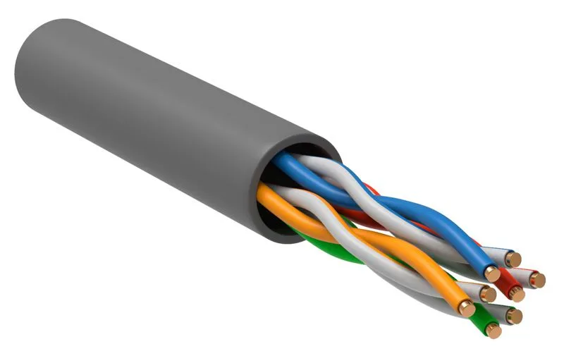 Витая пара U/UTP 5E 24AWG 4PR LSZH 1м серый 305м РФ GENERICA Iek bc1-c5e04-121-305-r-g