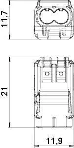 Клемма монтажная СМК универсальная c зажимом 2x2,5 мм2, (222-412), OBO