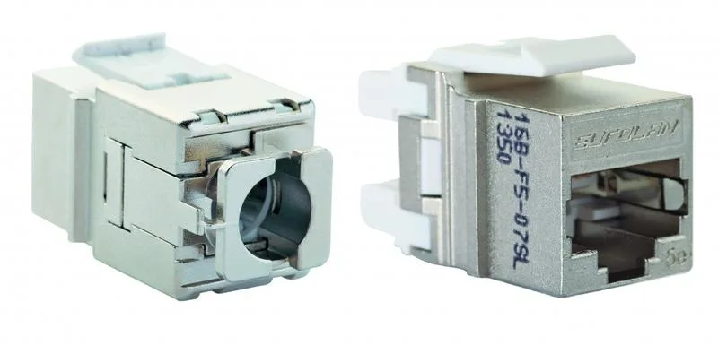 Модуль универсальный Eurolan, keystone, 1хRJ45, кат. 5е, экр., цвет: стальной, (16B-F5-07SL)