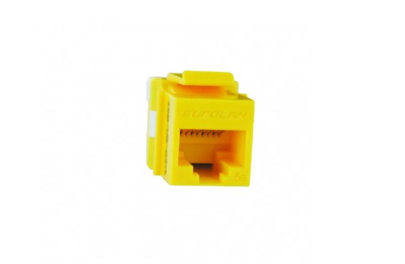 Модуль универсальный Eurolan, keystone, 1хRJ45, кат. 5е, неэкр., цвет: жёлтый, (16B-U5-03YL)