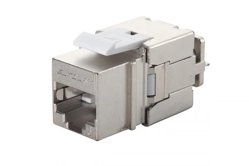 Модуль универсальный Eurolan, keystone, 1хRJ45, кат. 6A, экр., цвет: стальной, (16B-EA-07SL)