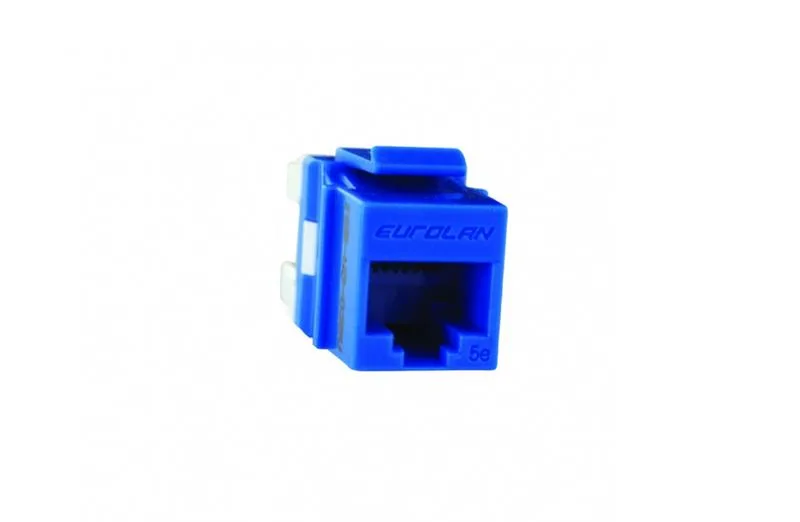 Модуль универсальный Eurolan, keystone, 1хRJ45, кат. 5е, неэкр., цвет: синий, (16B-U5-03BU)