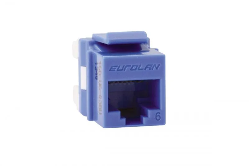 Модуль универсальный Eurolan, keystone, 1хRJ45, кат. 6, неэкр., 1 шт, цвет: синий, (16B-U6-03BU)