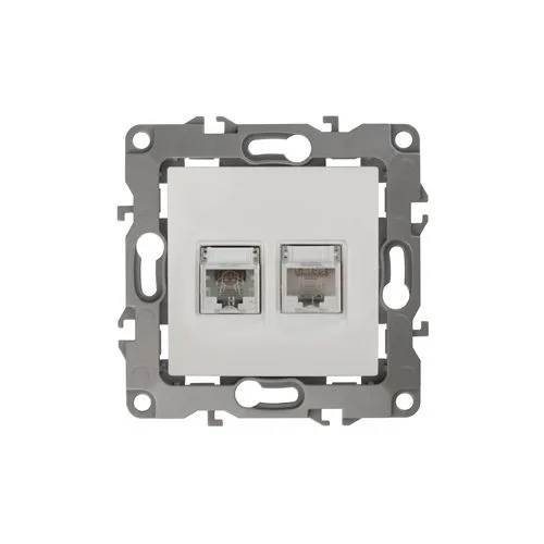 Розетка комбинированная RJ45+RJ11, Эра12, слоновая кость, 12-3109-02 Б0018249