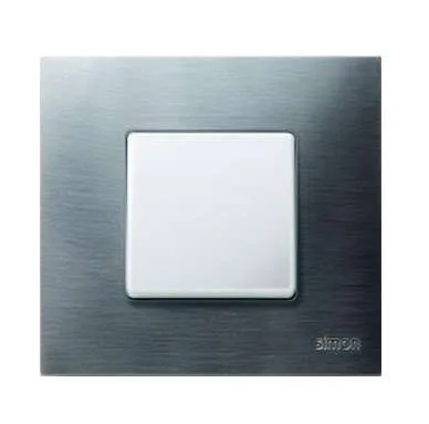 Рамка-декор на 1 пост для 2700610-03., S27Pl, нержавеющая сталь SIMON 2700617-042