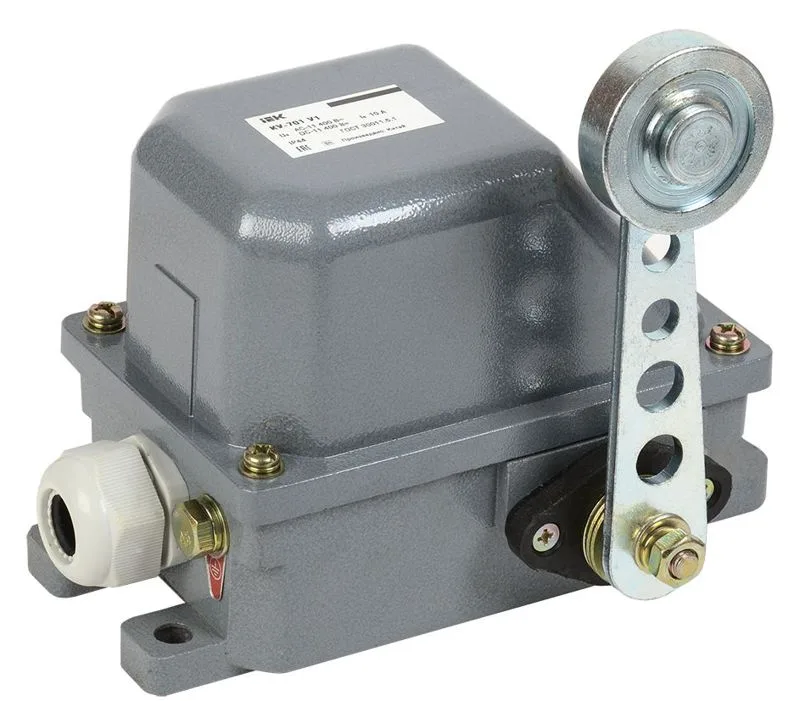 Выключатель концевой КУ-701 У1, рычаг с роликом, 10А, IP44, 2 эл. цепи Iek kv-1-701-1