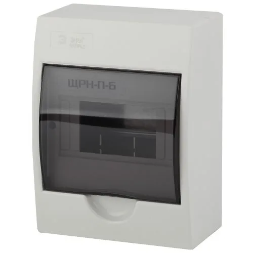 Корпус пластиковый навесной ЭРА SIMPLE ЩРН-П-06 IP41 прозрачная крышка белый Б0041522