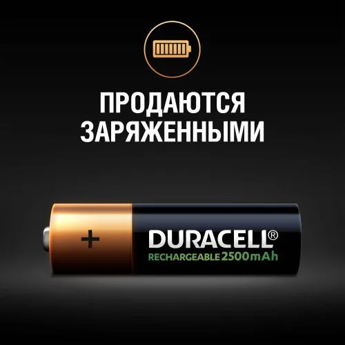 Аккумулятор HR6-4BL 2400mAh/2500mAh предзаряженный (4/40/15000) Duracell б0014863
