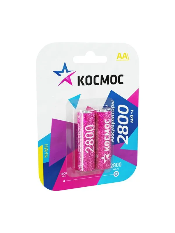 Аккумулятор R6 (AA) Ni-Mh 2800MAh Космос kocr6nimh2800mah2bl