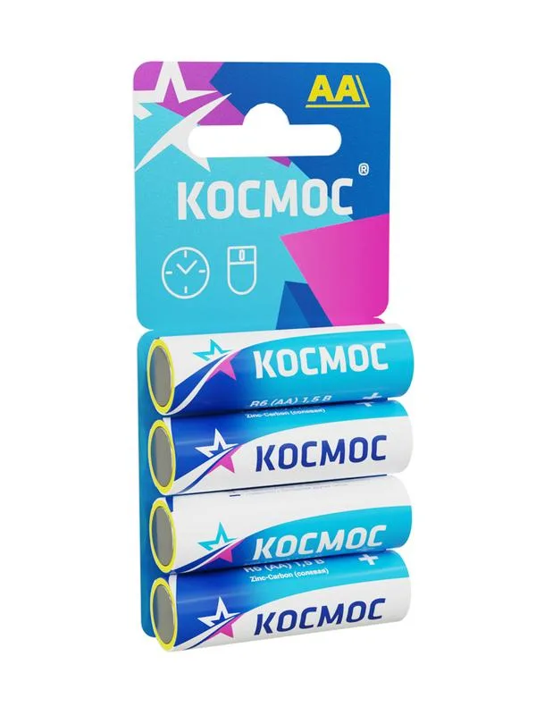 Батарейка R6 (АА) 1.5V Zinc carbon 4BL в шринке