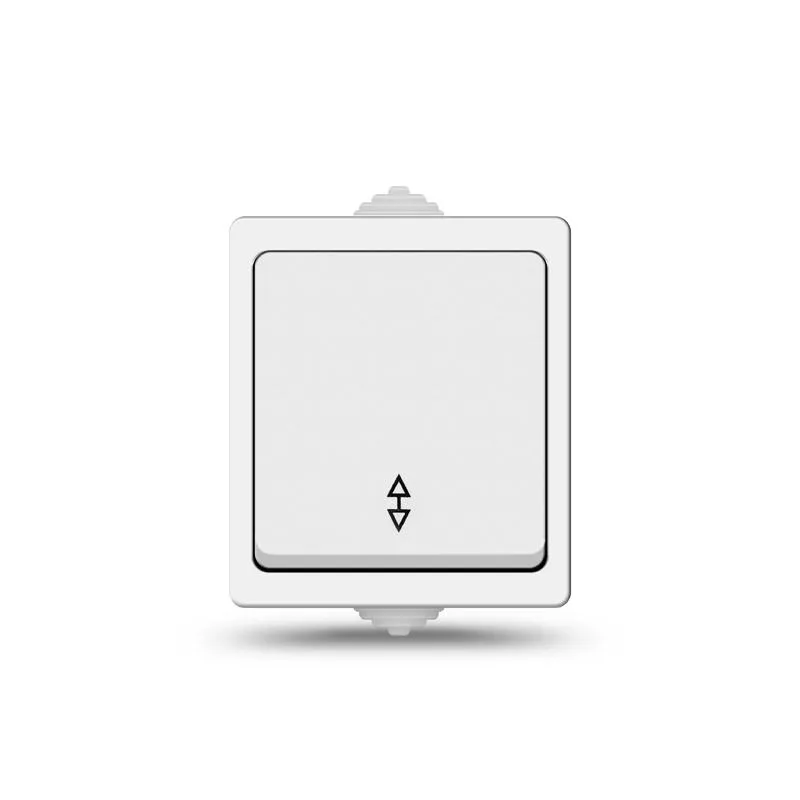 Выключатель Аллегро одноклавишный проходной IP54 белый Universal 5563484