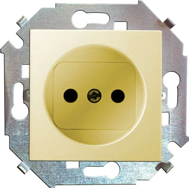 15 Розетка 2P со шторками 16А 250В винтовой зажим слоновая кость Simon 1591444-031