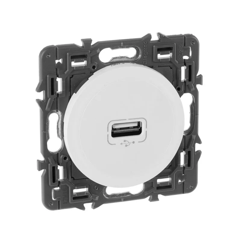 Панель лицевой розетки USB белая IEK 068253