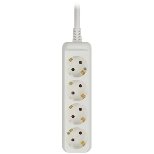 Удлинитель c заземл., 3х1мм2, 16А, ПВС, 4гн, 3м (20/600) U-4e-3m-3x1