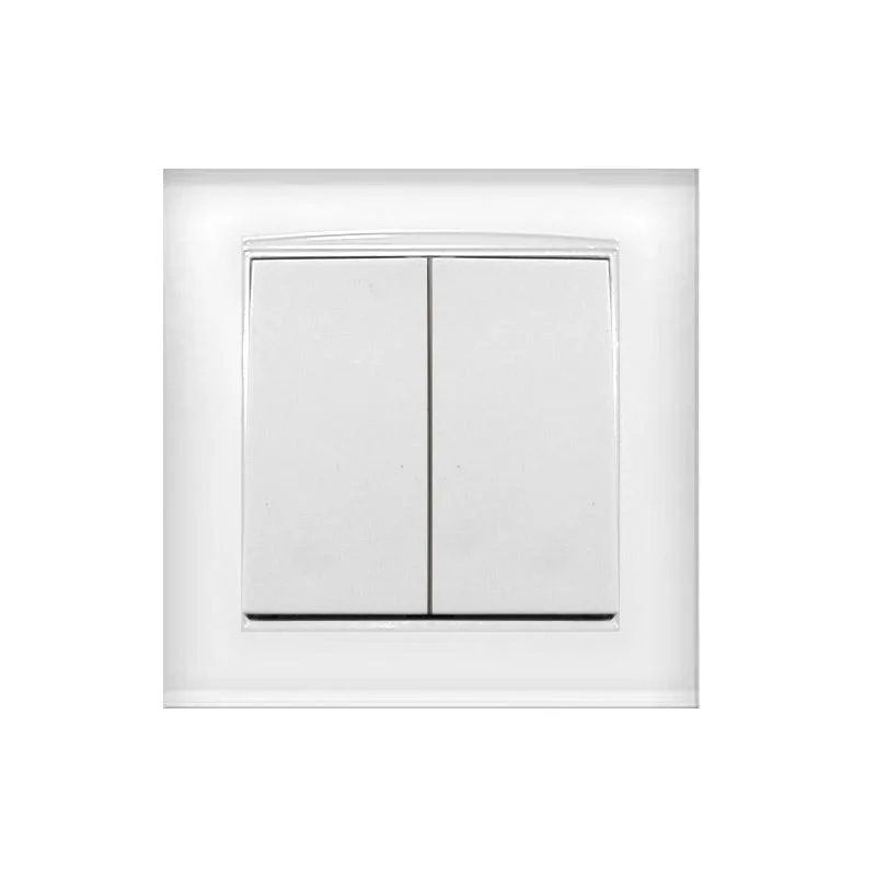 Выключатель Бриллиант двухклавишный белый UNIVERSAL 7947403