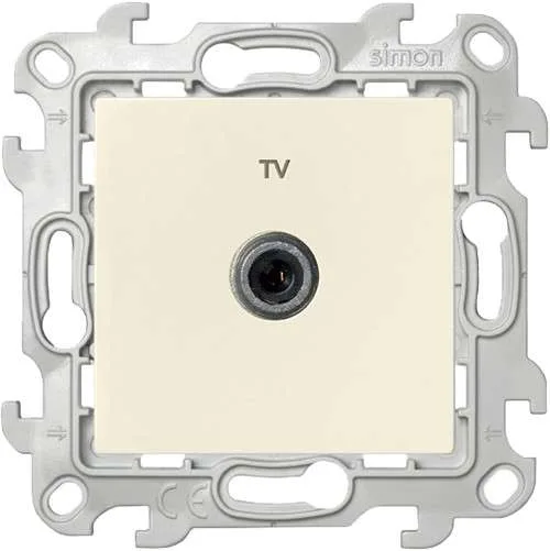 Розетка ТВ одиночная, слоновая кость SIMON 2450477-031