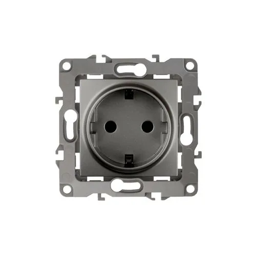 Розетка 2P+E Schuko, 16A-250В, б.л., Эра12, графит, 12-2001-12 б0019307