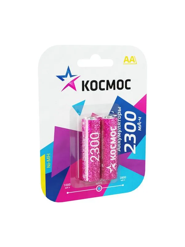 Аккумулятор 2300мАч R6(AA) NiMH max Космос kocr6nimh(2300ma)max