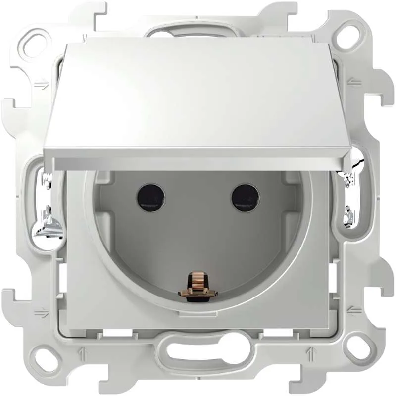 Розетка 2К+З IP44 Push&Go, белый Simon 2420448-030