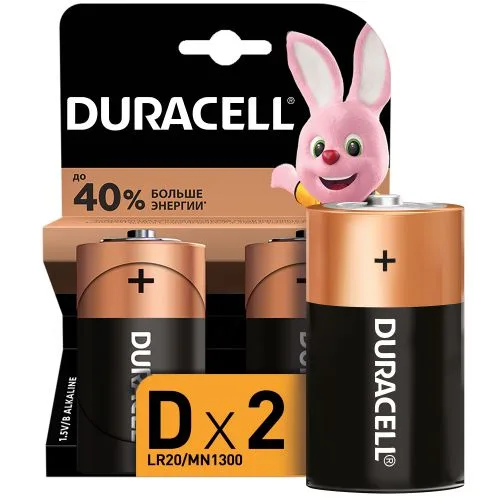 Элемент питания LR20-2BL NEW (2/20/3300) Duracell б0014055