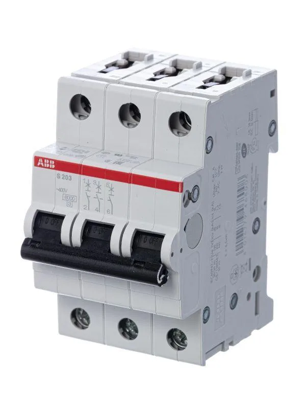 Выключатель автоматический трехполюсный 25А С S203 6кА Abb 2cds253001r0254