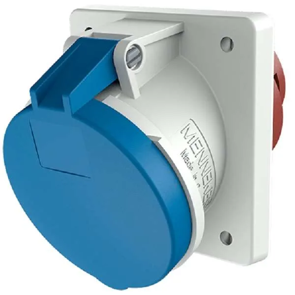 Розетка панельная наклонная 63А 2Р+E IP44 MENNEKES 1147A