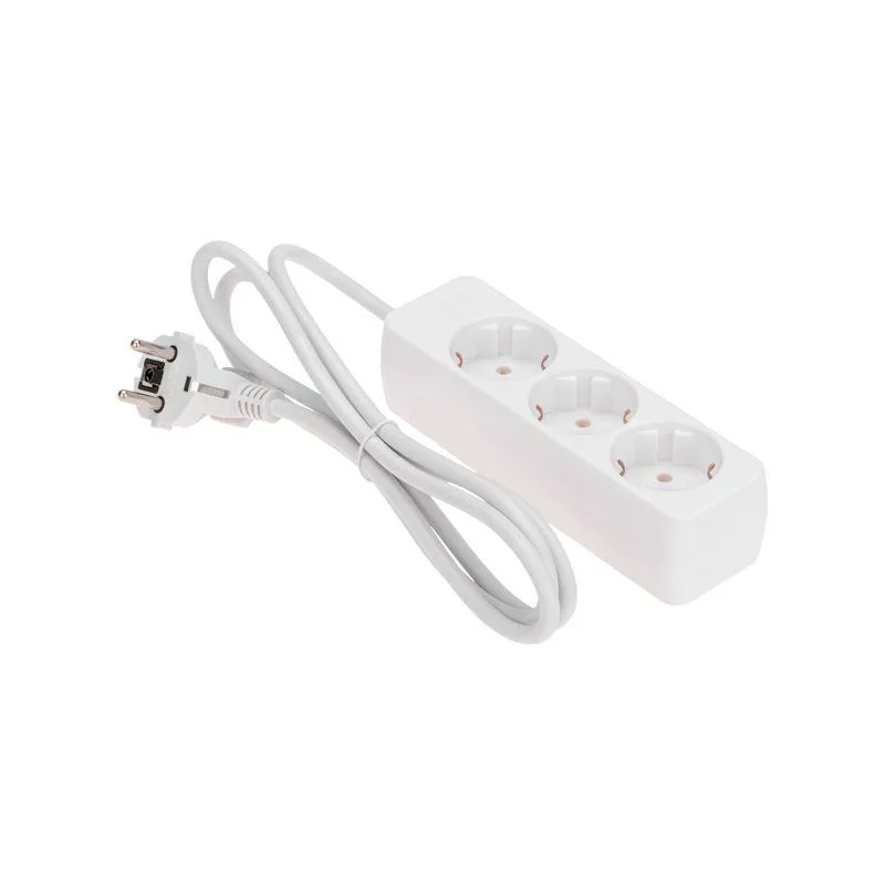 Удлинитель 3 гнезда, 1,5 м, 3х0,75 мм2, с/з, белый PROCONNECT 13-4208